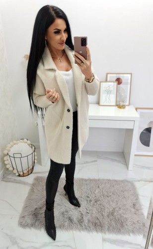 Płaszcz alpaka Larry ecru