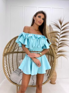 Spódnico-spodenki Paloma Mielczarkowski Polski produkt - niebieskie błękitne